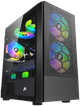 Корпус 1stPlayer X4-M-2F1P-1F1 RGB Black (X4-M-BK-2F1P-1F1) - изображение 1