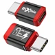 Адаптер Rixmie USB C to USB C Data Blocker, 240Вт, PD, red - изображение 2