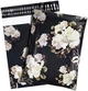 Кур'єрський пакет White roses on black 255 х 330 + 40 клапан - зображення 1