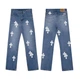 Джинси Chrome Hearts Blue / White 32 - изображение 1
