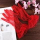 Перчатки кружевные гипюровые красные - изображение 8