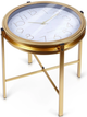 Столик кавовий Home Styling Collection 569726 Золотий з годинником 42 x 40 см (8720573181808) - зображення 1