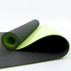 Коврик для йоги и фитнеса TPE (йога мат, каремат спортивный) OSPORT Yoga ECO Pro 6мм (FI-0076) Черно-салатовый - изображение 2