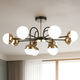 Потолочная LED люстра 84W Sirius B N4184/12 BK+FGD с акриловыми рассеивателями 2700–6400К в черно-золотом цвете - изображение 1