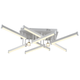 Светодиодная потолочная люстра 52W Sirius B YH1315/8+2 WT+GD с акриловыми линейными рассеивателями 3000K/6500K бело-золотая - изображение 1