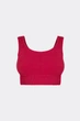 Бесшовный топ в рубчик на широких бретелях Giulia TOP RIB L/XL Bordo-winterberry, спортивный топ - изображение 2