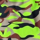 Мужские трусы боксеры из хлопка с шелком в камоуфляжний принт Neon Lime Camo - 5XL - камоуфляжный - изображение 3