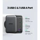 Мережевий зарядний пристрій для швидкої зарядки UGREEN CD226 GaN Fast Charger 100W EU (40747) - зображення 2