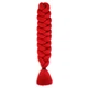 Канекалон Jumbo Braid однотонний червоний коса довжина 100 см Вага 165 грам Термостійкий Red100 - зображення 1