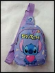Мультяшна сумка через плече Stitch & Angel, нейлонова міні-сумка, дитяча нагрудна сумка-переноска бузкова (122359819) - зображення 5