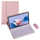 Чехол с Bluetooth - клавиатурой Magnet Flip Cover для Lenovo Tab TB311XU 10.1" 2025 с RGB подсветкой и мышкой pink - изображение 1