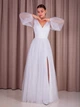 Белое длинное вечернее платье Lolita 4XL молочный 43449534 - изображение 8