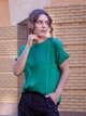 Шовкова футболка під піджак FashionYouWant L зелений 43450182 - зображення 4