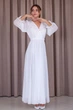 Шифонова біла сукня FashionYouWant XL білий 43247457 - зображення 4