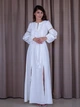 Кружевное вечернее длинное платье с вышивкой FashionYouWant XL белый 43372523 - изображение 6