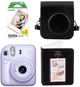 Набор Fujifilm INSTAX Mini 12 Lilac Purple Black Фиолетовый черная фотокамера мгновенной печати / картриджи 20 фото / чехол / альбом 64 фото - изображение 1
