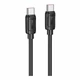 Зарядний кабель Hoco X115 Surpass Type-C to Type-C 240W 1m Black - зображення 1