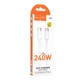 Зарядний кабель Hoco X115 Surpass Type-C to Type-C 240W 1m White - изображение 3
