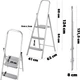 Сталева драбина Kadax Ewo 3-ступінчаста багатофункціональна K9811 (5903699493878) - зображення 4