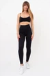 Легінси жіночі спортивні в рубчик з моделювальним швом Giulia LEGGINGS RIB S/M Black, Спортивні лосіни з ефектом, що стягує. - зображення 6