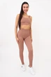 Бесшовный топ в рубчик на широких бретелях Giulia TOP RIB S/M Brown-mokko, Топ с Широкими Бретелями Рубчик - изображение 5