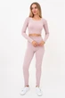 Леггинсы женские спортивные в рубчике с моделью Giulia LEGGINGS RIB S/M Pink-burnished lilac, Лосины для фитнеса - изображение 6
