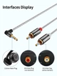 Кабель CableCreation angle RCA to 3.5mm, stereo, 0.9м (CC0828) - зображення 3