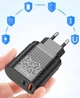 Швидкий зарядний пристрій 3.0, потужний мережевий адаптер USB + PD, 20 Вт, Koanni (Al3) - зображення 3