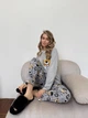 Піжама жіноча M тепла Леопардик (кофта + штани) Сіра Baby Leo COSY - зображення 3