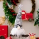 Игрушка гном Lesko N2 Gray 20 см новогодняя для праздничного декора с LED подсветкой - изображение 4