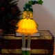 Игрушка гном Lesko N2 Green 20 см новогодняя для праздничного декора с LED подсветкой - изображение 2