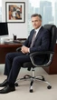 Офисное, компьютерное кресло Infinito Premium Comfort Black с механизмом качания TILT и хромированной крестовиной (до 120 кг) - изображение 6