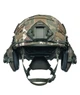 Шолом військовий балістичний тактична захисна каска куленепробивна FAST Helmet NIJ IIIA тактичні активні навушники Walkers + сумка для шолому олива - зображення 9