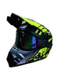 Мотошолом ендуро кросовий Helmet Green + окуляри Standard - зображення 1