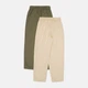 Джоггеры (2шт) H&M 128см бежевый, хаки 240910324082 - изображение 2