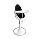 Стільчик для годування Bloom Fresco White вкладиш бавовняний Midnight Black, E10535-W\U10543-MB - зображення 1