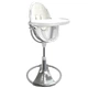 Стільчик для годування Bloom Fresco Silver вкладиш бавовняний Coconut white, E10535-S\U10543-CW - зображення 1