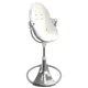 Стільчик для годування Bloom Fresco Silver вкладиш бавовняний Coconut white, E10535-S\U10543-CW - зображення 4