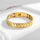 Титановый браслет со вставками MagnyCharm, золотистый, 20 см - изображение 6