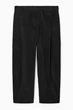 Штани жіночі вельветові COS pleated barrel-leg corduroy trousers 1169216001 42 Чорний - изображение 4