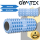 Масажний ролик Gymtek EVA 33x10 5 см голубий для йоги фітнесу самомасажу - зображення 6