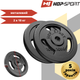 Набір дисків металевих Hop-Sport Strong 2х10 кг (20 кг). Млинці для штанги гантелей грифа Ø 25 30 50 мм - зображення 4