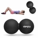 Массажный мяч Gymtek 63 мм двойной черный DuoBall дуоболл для спины шеи - изображение 1