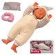 Интерактивная кукла-пупс Baby 30x17 см с аксессуарами мягконабивная со звуковыми эффектами погремушкой и подушечкой для девочек - изображение 1