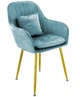 Стул в скандинавском стиле с мягкой обивкой DSF-316 Blue - изображение 2