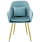 Стул в скандинавском стиле с мягкой обивкой DSF-316 Blue - изображение 3