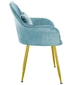Стул в скандинавском стиле с мягкой обивкой DSF-316 Blue - изображение 4