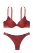 Комплект білизни Victoria’s Secret Push-up червоний клітинка 34B-S - изображение 1