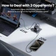 Сетевое зарядное устройство UGREEN CD361 USB+2xUSB-C 65W Robot GaN Tech Fast Charger Grey (25685B) - изображение 5
