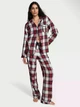 Піжама фланелева (сорочка + штани) жіноча Victoria's Secret Flannel Long Pajama Set S червона/чорна клітинка 27156941 - изображение 1